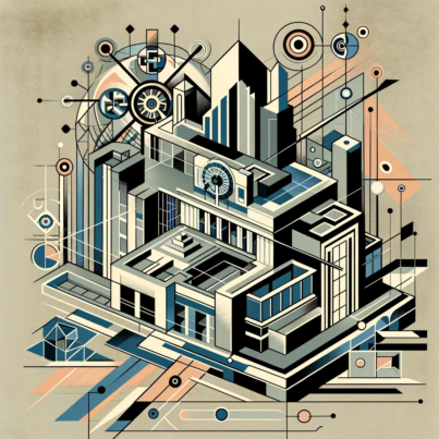 DALL·E 2024-06-04 17.34.18 - A 1920s style avant-garde illustration depicting the concept of streamlining administrative structures in Indian educational institutions. The illustr