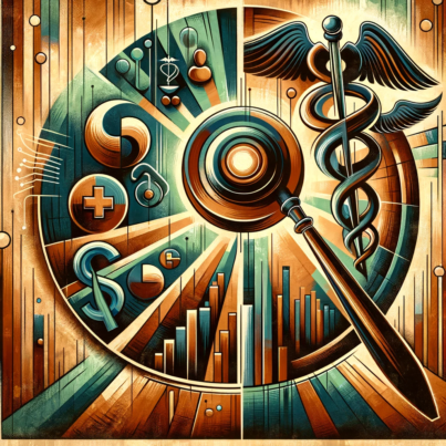 DALL·E 2024-06-10 14.36.16 - A conceptual abstract illustration of health insurance bidding wars. The illustration features a sophisticated blend of topaz and cat's eye colors as