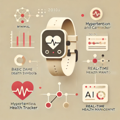 DALL·E 2024-06-18 17.12.59 - Create a minimal 2010s style illustration inspired by the concept of a Hypertension and Cardiovascular Health Tracker, using a color palette of ivory,