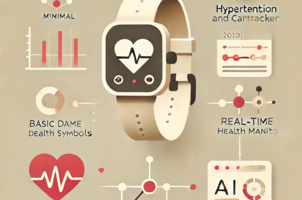 DALL·E 2024-06-18 17.12.59 - Create a minimal 2010s style illustration inspired by the concept of a Hypertension and Cardiovascular Health Tracker, using a color palette of ivory,