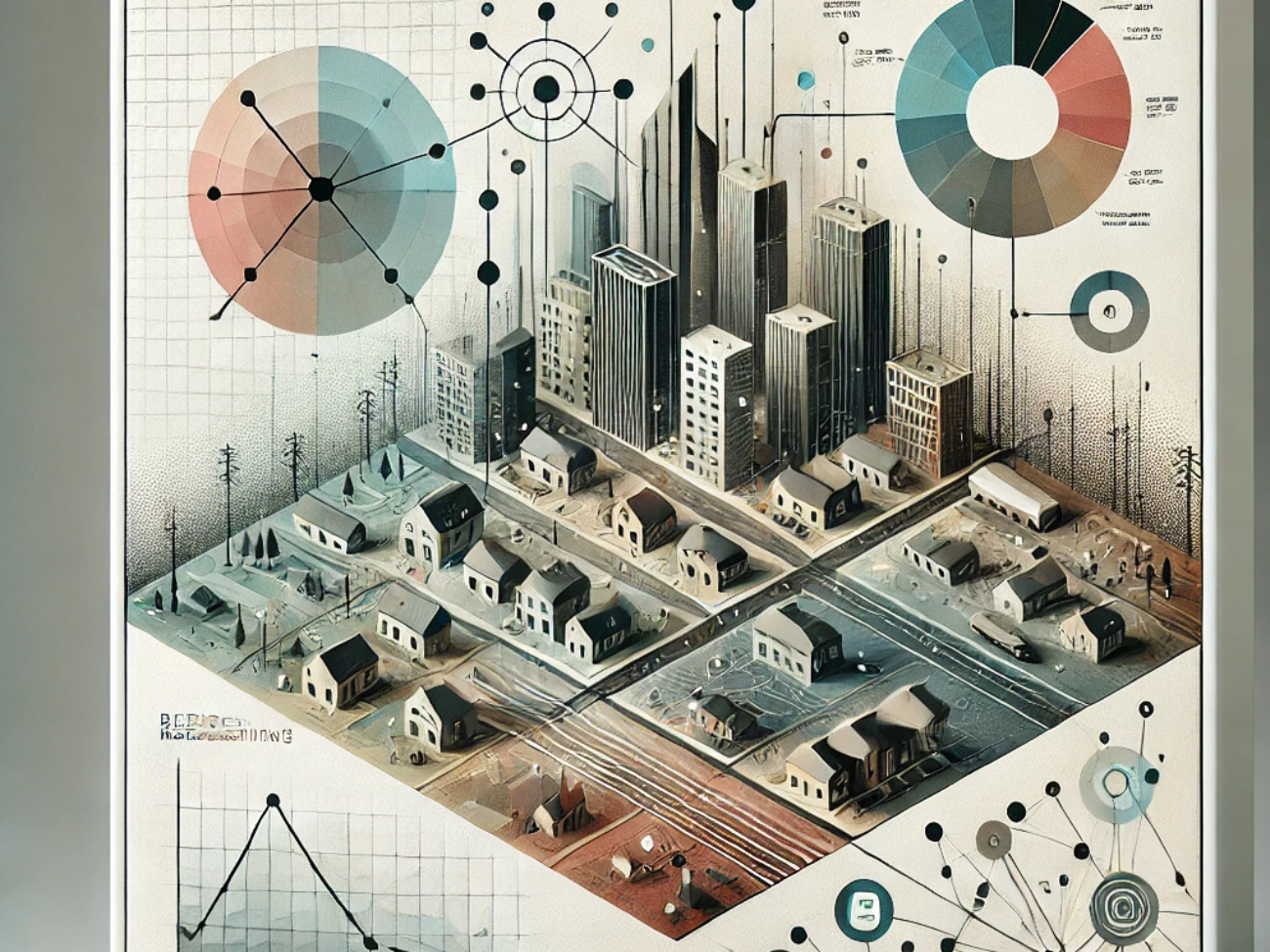 DALL·E 2024-06-20 14.40.12 - A square conceptual illustration with muted colors and a focus on angles, depicting the use of predictive analysis in smart city planning. The design