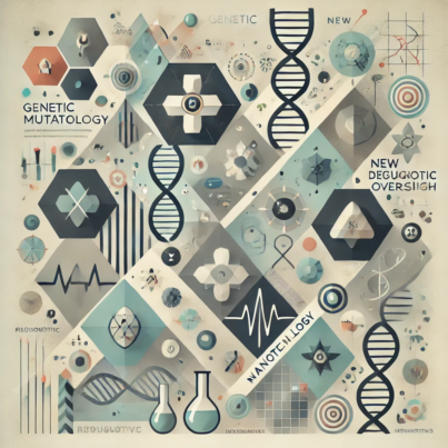 DALL·E 2024-06-20 15.36.55 - An abstract illustration with angular shapes and muted colors depicting the intersection of biotechnology and nanotechnology in healthcare. The design