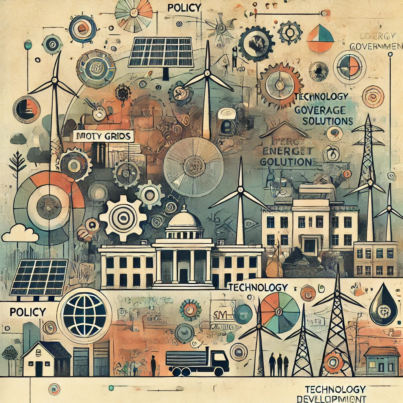 DALL·E 2024-06-20 15.54.23 - An abstract image with muted colors depicting the collaborative efforts to increase renewable energy generation in India. The design includes elements