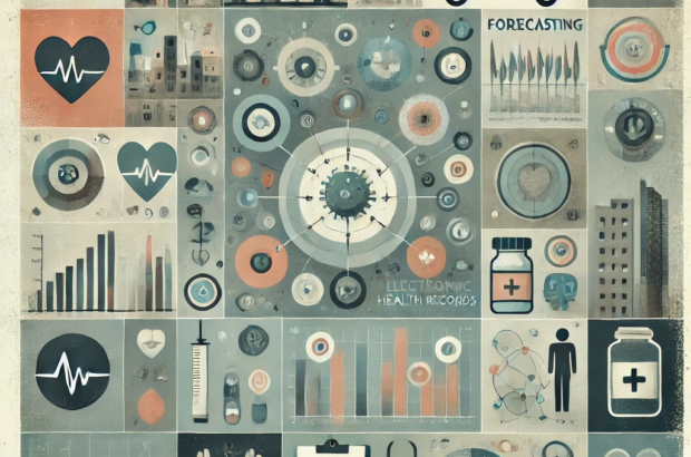 DALL·E 2024-06-20 17.00.30 - A square abstract illustration with muted colors depicting the forecasting of seasonal illnesses in urban areas using electronic health records. The d