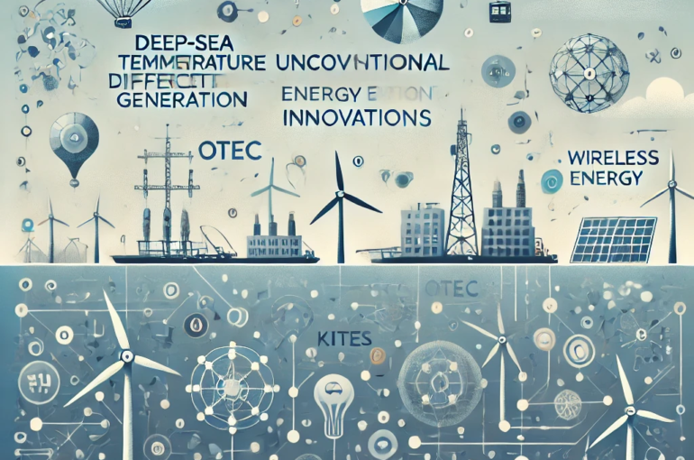 DALL·E 2024-06-21 09.56.35 - A subtle and modern illustration depicting unconventional renewable energy innovations. Include elements such as deep-sea temperature difference gener