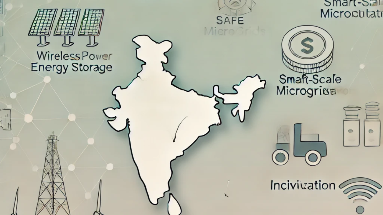 DALL·E 2024-06-21 11.45.17 - A subtle and modern illustration depicting the technological evolution in renewable energy for India. Include elements such as wireless power transfer