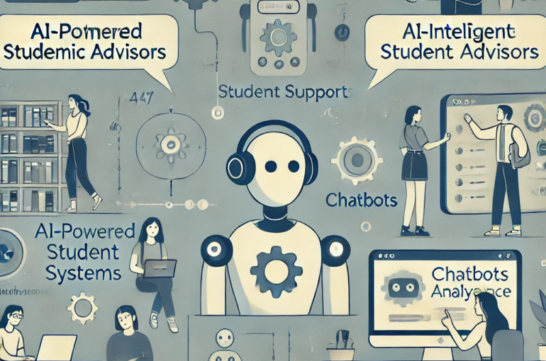 DALL·E 2024-06-26 12.54.47 - A subtle illustration depicting various automated student support systems in online education. The image includes elements like AI-powered academic ad