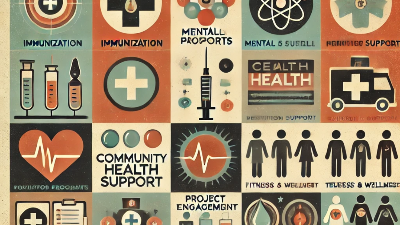 DALL·E 2024-06-26 17.59.29 - A 1960s themed image representing national proactive healthcare engagement. The image should feature muted colors and vintage design elements. On one