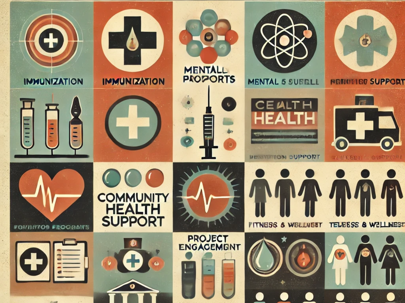 DALL·E 2024-06-26 17.59.29 - A 1960s themed image representing national proactive healthcare engagement. The image should feature muted colors and vintage design elements. On one