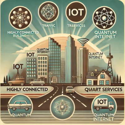 DALL·E 2024-06-26 18.08.19 - A 1970s themed image representing the economic benefits of quantum internet for IoT-based smart cities. The image should feature muted colors and real