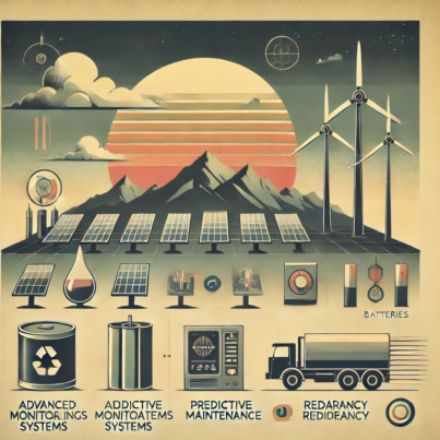 DALL·E 2024-06-26 18.14.36 - A 1980s themed image representing the resilience of renewable energy systems. The image should feature minimalistic design with muted colors and a rea