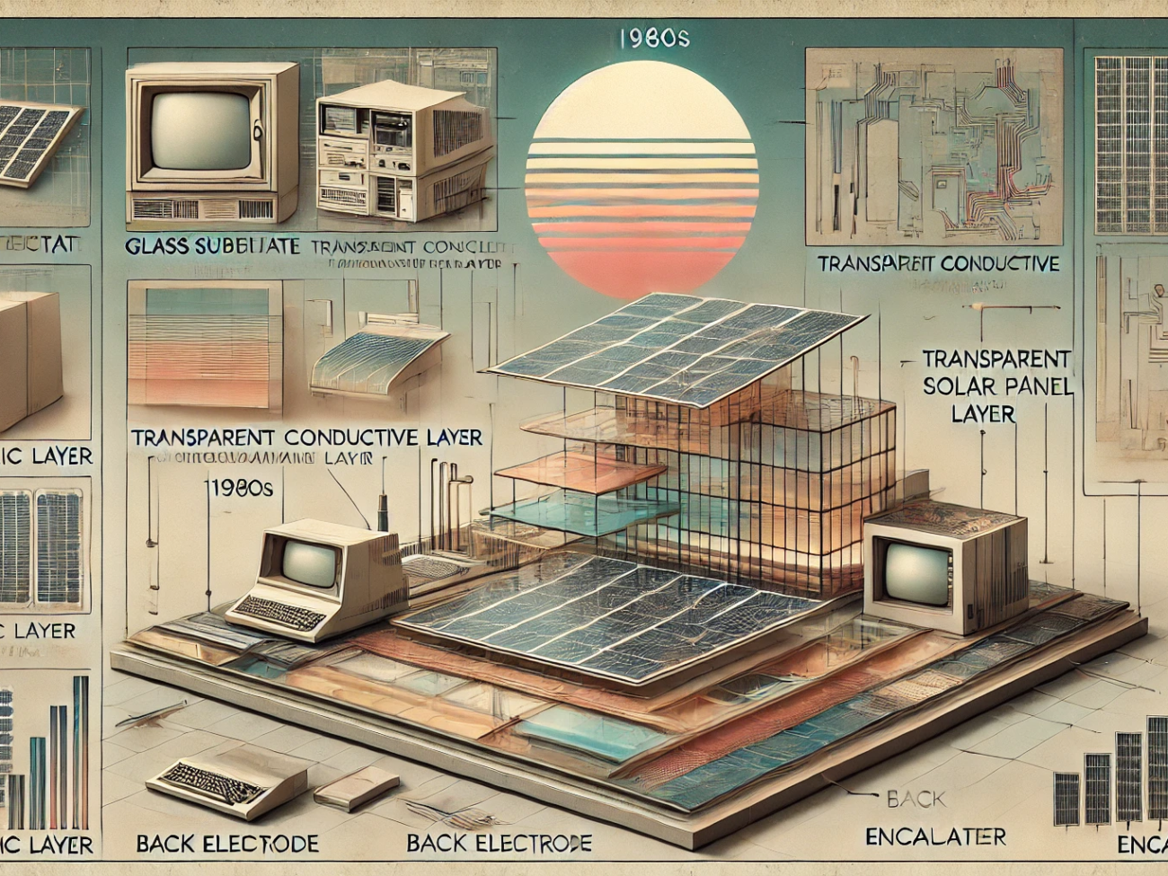 DALL·E 2024-07-06 18.36.09 - Create a wide image with a 1980s theme, featuring muted colors and a realistic abstract vibe. The scene should depict the technical construction of so