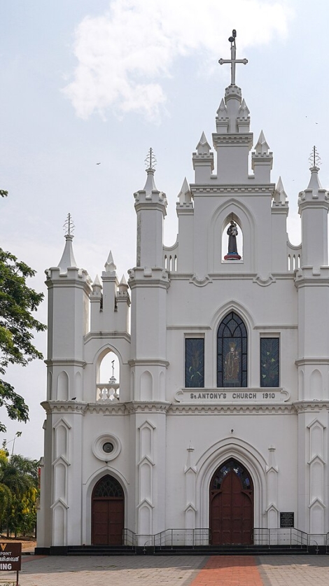 St. Anthony's Church, front view, Vaddy, Kollam, Kerala, India