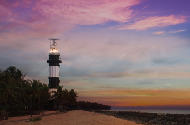 Took this snap as the lights were just put on on the lighthouse