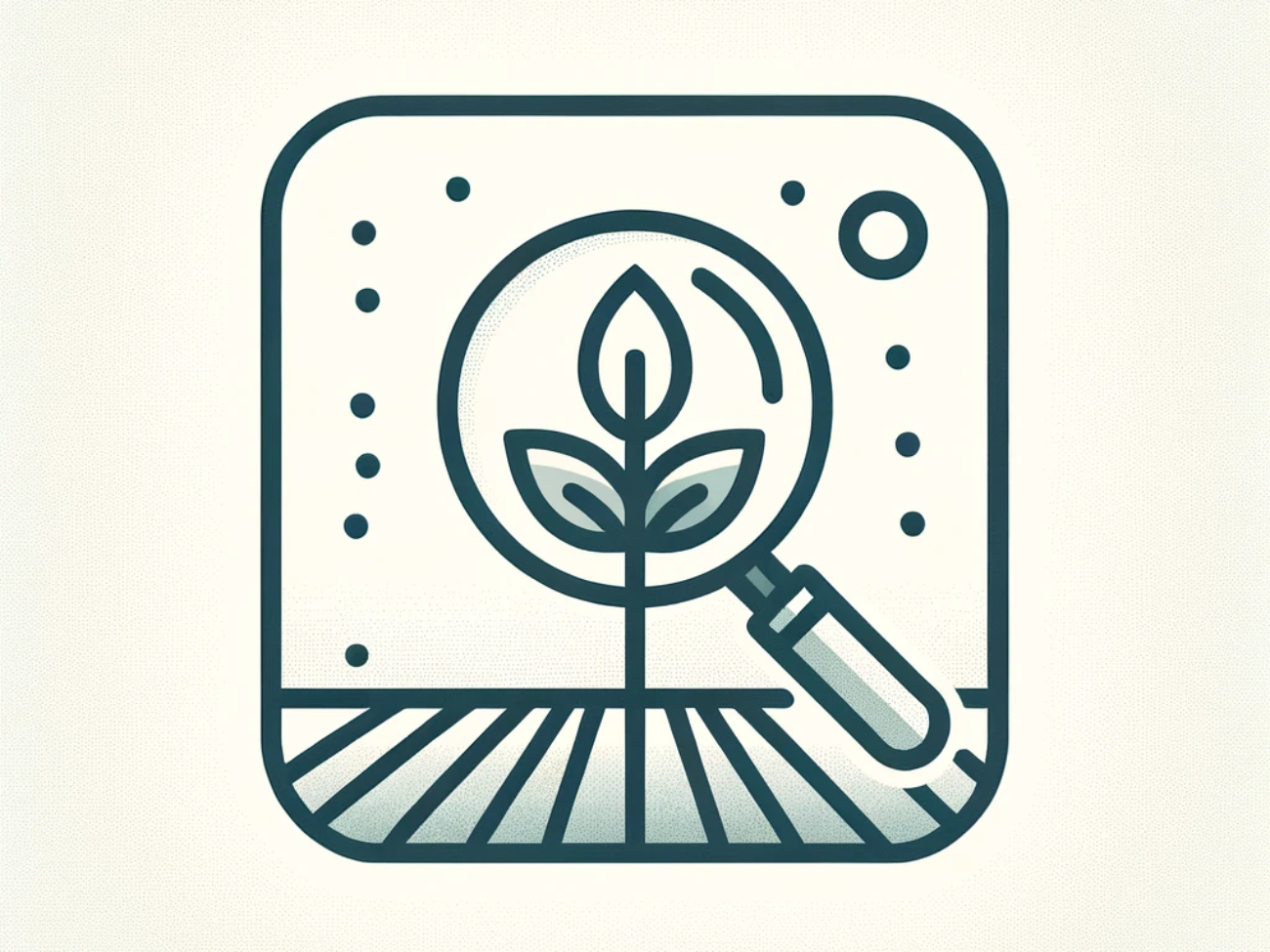 DALL·E 2024-05-17 10.15.09 - A minimalistic square illustration representing agricultural research and development. The illustration features a stylized plant or crop growing with